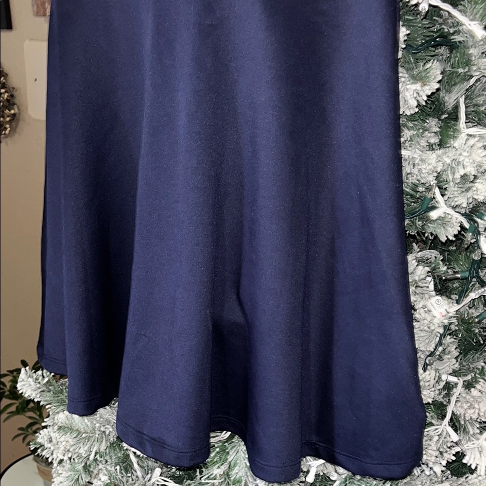 Navy Striped juniors Dress - Picture 4 of 8